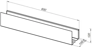 Полка Aquanet Магнум 341532 60 см чёрный матовый